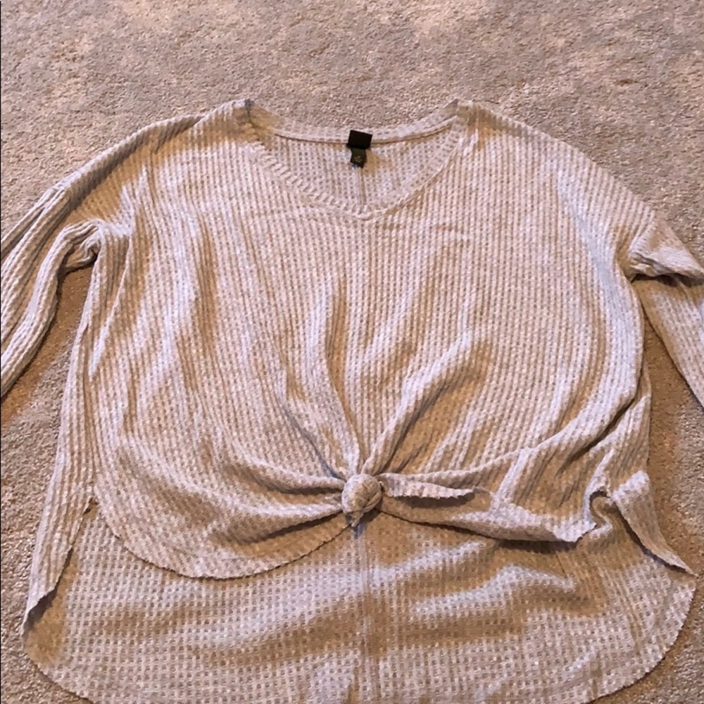 oversized gray long sleeve